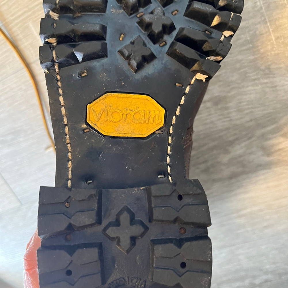 Vintage 70s Dayton Boots Steel Toe Work Boots Vibram Sole Made in Canada Men 9.5 - Picture 11 of 12